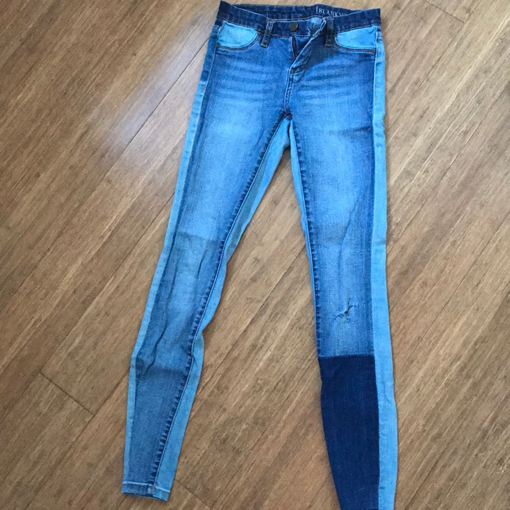 BLANKNYC patchwork jeans. Size 24.